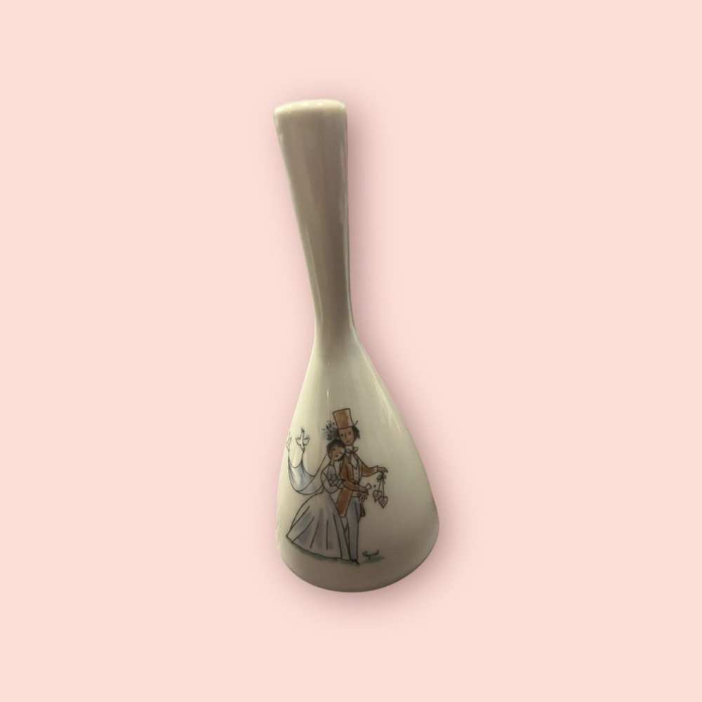 Mid century vintage porcelain wedding bell perfect for something old